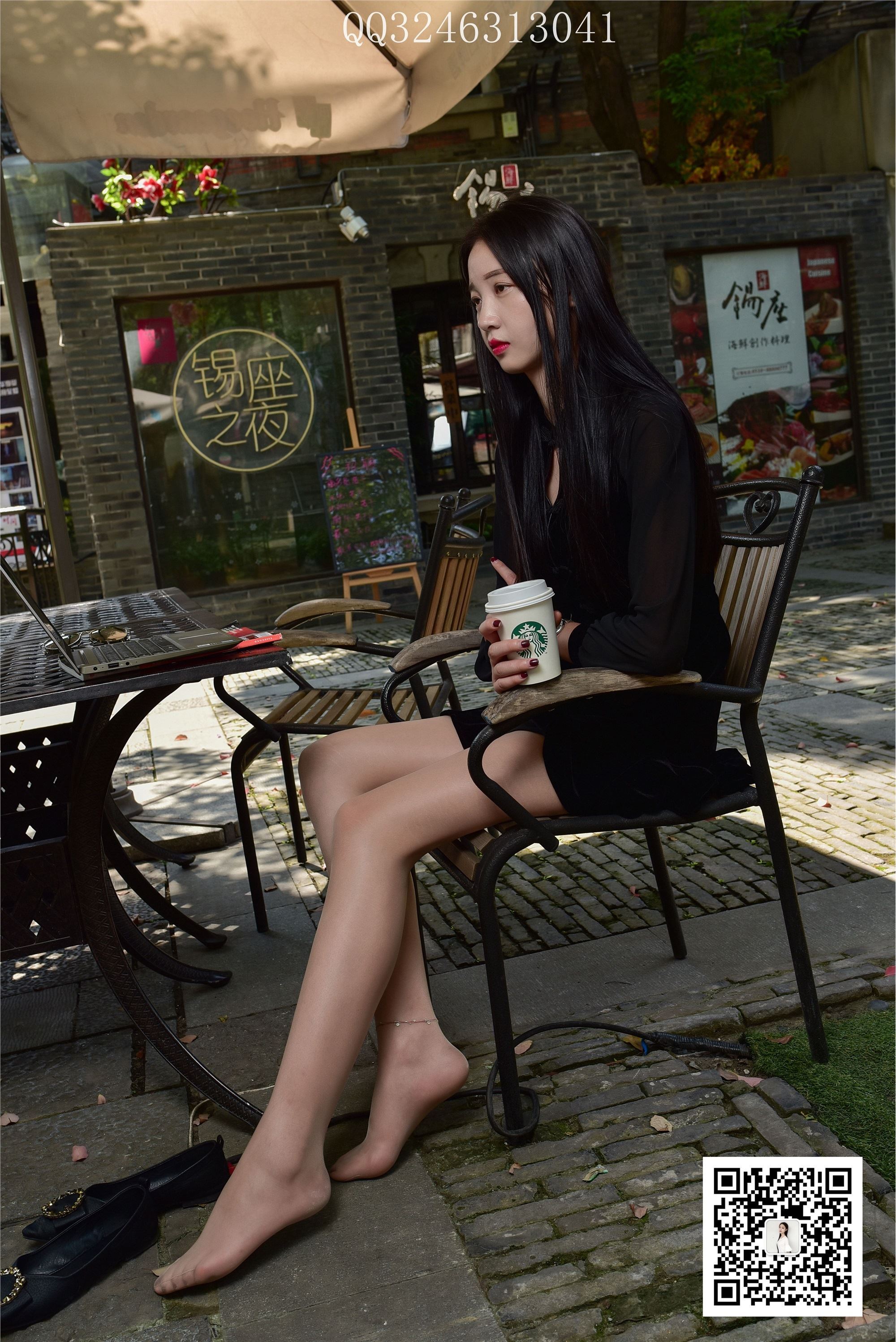 大生模拍 No.081 小梅-星巴克门口秀肉丝